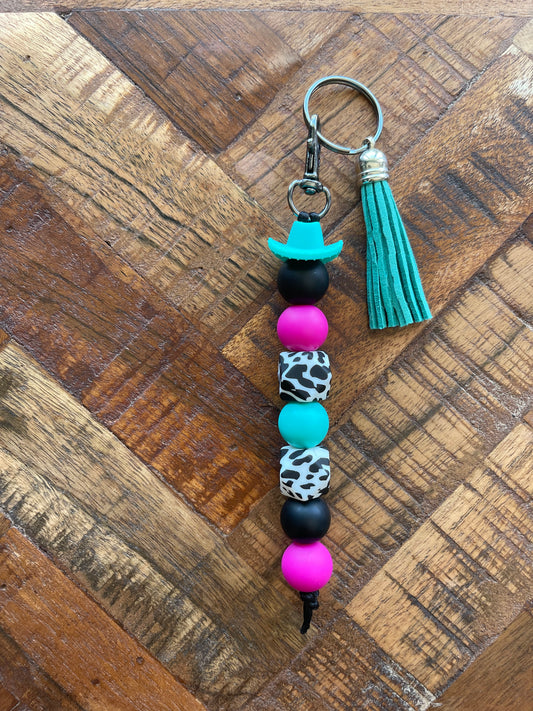 Turquoise Cowboy Hat Keychain