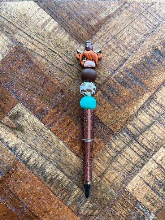 Hamish Cow Beaded Pen